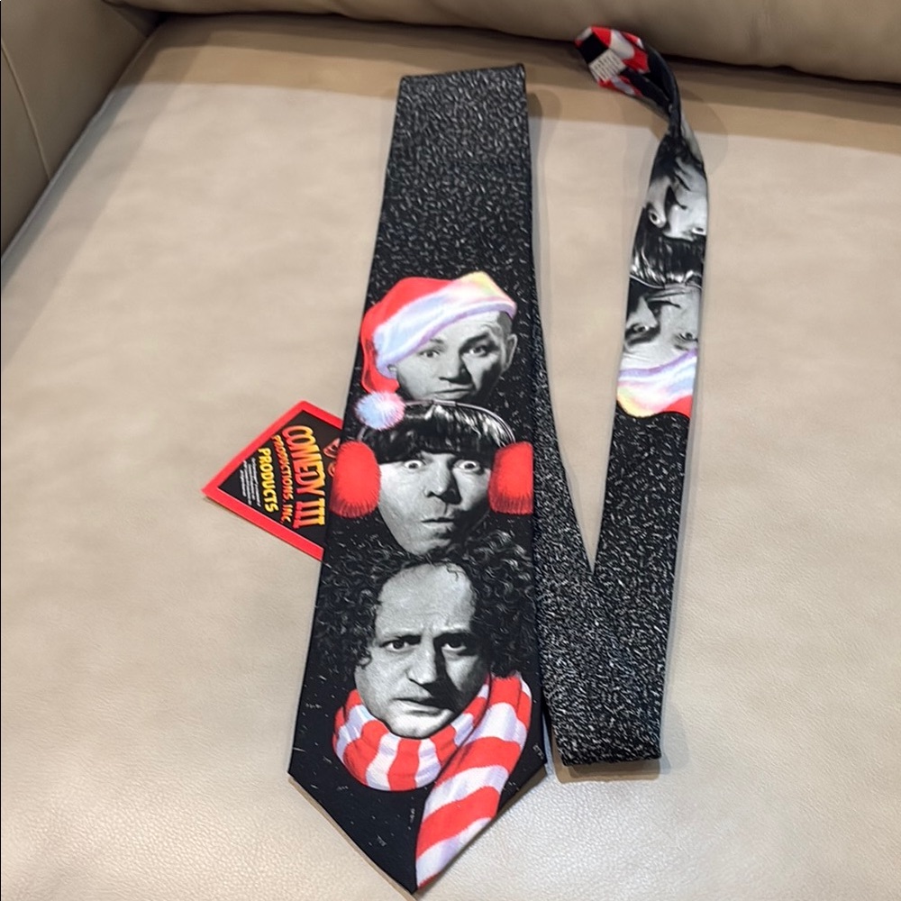 Ralph Marlin Black and Red Festive Tie